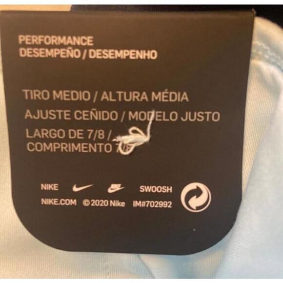 Nike Womens Dri FIT Leggings XS Blue Yellow White - Picture 7 of 15